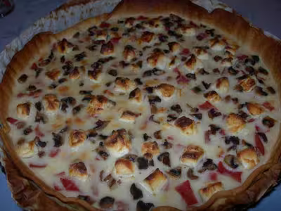 Tarte aux champigons et chèvre par Malu77