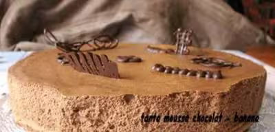 Tarte mousse chocolat et bananes