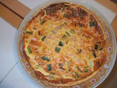 Quiche poireaux et blanc de dinde