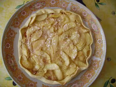 Tarte aux pommes, amande