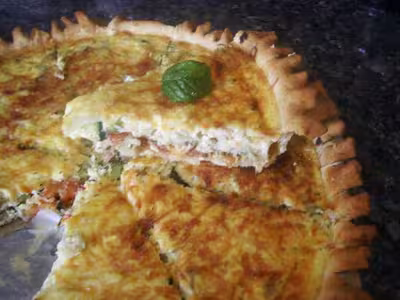 Quiche aux restes de poisson