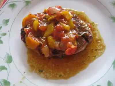 Grillades de porc à la piperade
