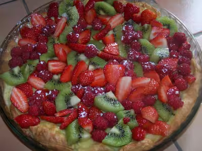 Tarte aux fruits à pâte briochée