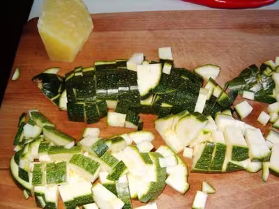 Risotto aux courgettes et laitue