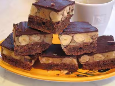 Bouchées chocolatées noisettes-caramel