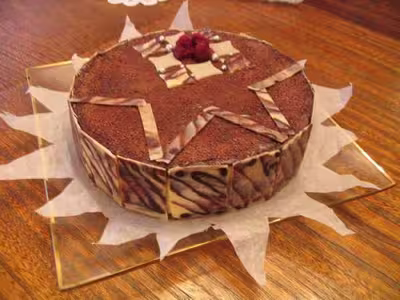 Gâteau chocolat blanc-framboise