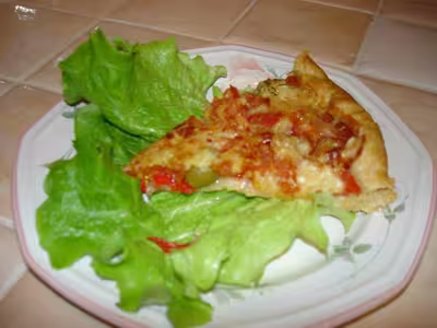 Tarte au jambon de pays et poivrons par labiloutte