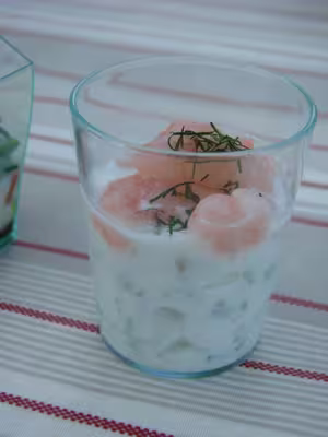 Recette WW: Verrines au concombre et crevettes par mistikris