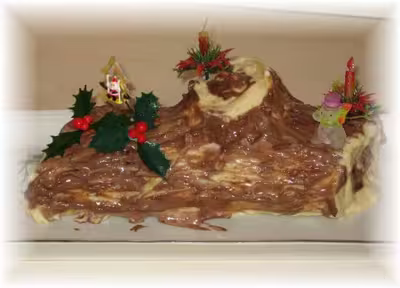Thermomix: Bûche de Noël coco, canneberges par Fred83