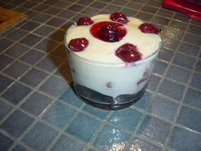 Verrine moelleux choco/mascarpone/cerises! par annaig