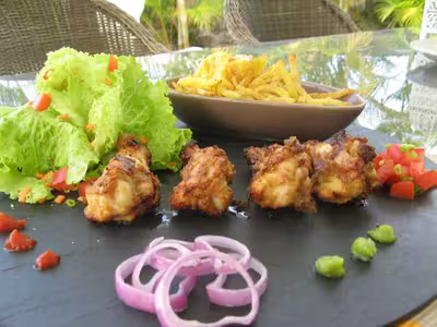 Grignotes de poulet au beurre de cacahuète