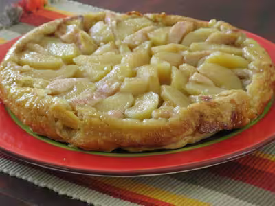 Tarte tatin aux pommes et bananes