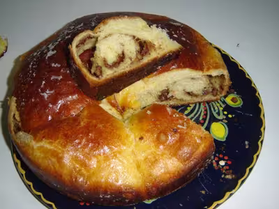 Brioche au chocolat et noix