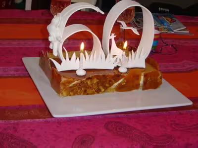 Bavarois mirabelle-déco pastillage