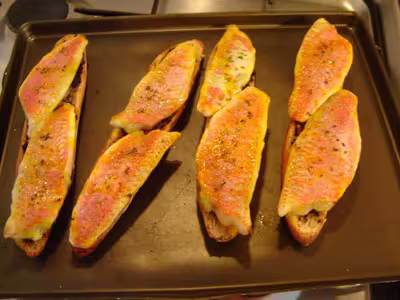 Tartines de rouget