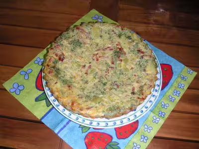 Clafoutis de pommes de terre aux oignons doux