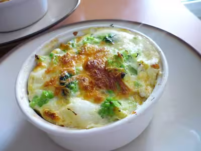 Recette WW: Clafoutis de saumon et St-Jacques