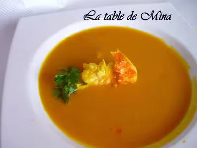 Recette Thermomix: Crème de potiron, homard