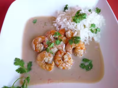 Recette WW : Gambas à la normande