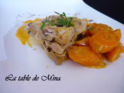 Thermomix: Lapin vin blanc, carottes, champignons