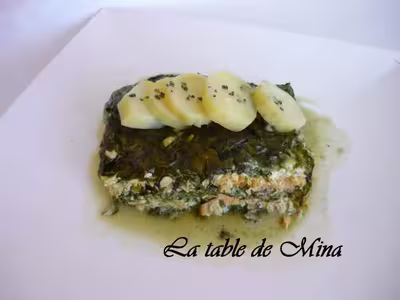 Millefeuille de saumon et épinards au Mijot'Cook