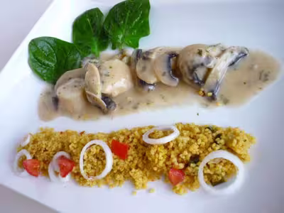 Recette WW: Saint-Jacques en gratin, semoule de maïs par mamina1313