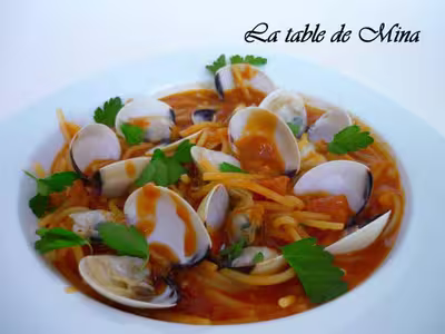 Recette Thermomix: Spaghettis aux palourdes