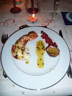 Langouste et son caramel aux fruits de la passion