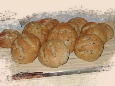 Petits pains céréales aux lardon et oignon