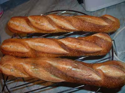 Prélèvement d'un morceau de pâte par Polange