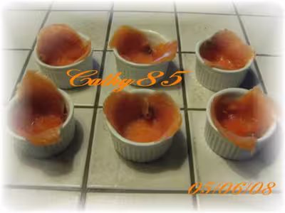 Mousse de courgettes au saumon fumé