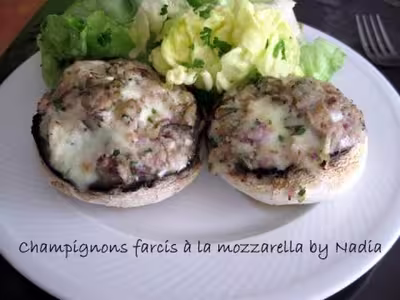 Recette ww: champignons farcis à la mozzarella