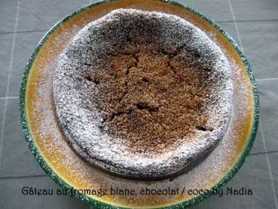Gâteau au fromage blanc, chocolat / coco