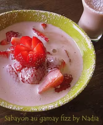 Sabayon au gamay fizz et ses fraises