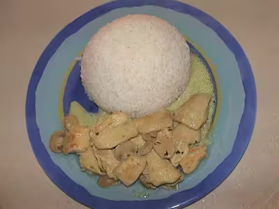 Poulet aux champignons et au lait de coco