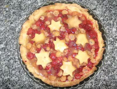 Recette thermomix: Tarte rhubarbe façon framboise