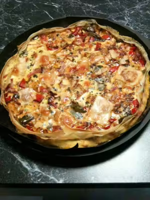Recette WW: Tarte aux poivrons légère (PP)