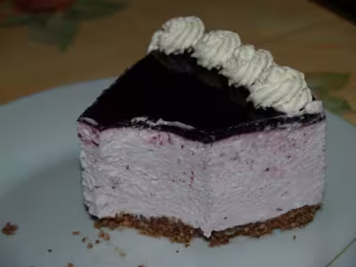 Gâteau au fromage chocolat et myrtilles par nadiash