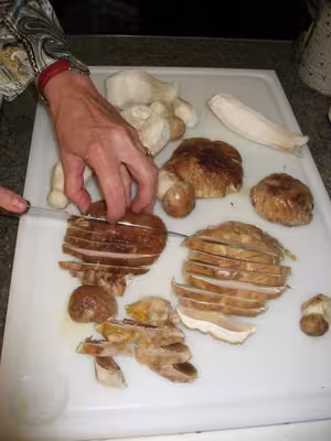 Tarte fine aux cèpes