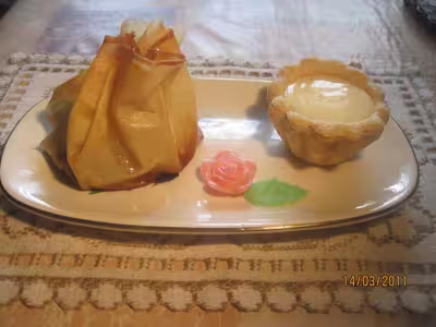 Aumônières à la pomme et mangue caramélisées