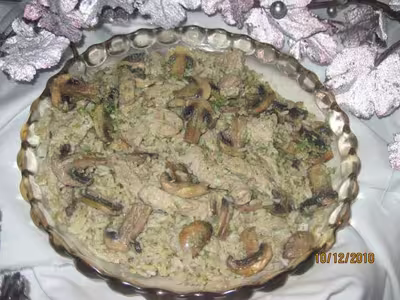 Escalopes de porc aux champignons et riz