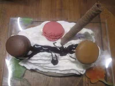 Bananes splits  aux macarons.photos.