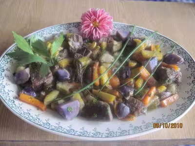 Boeuf aux légumes variés