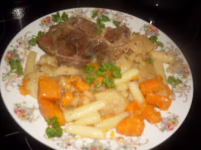 Boeuf braisé aux légumes par Tatie21