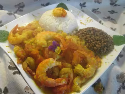Cari aux crevettes " réunionnais".