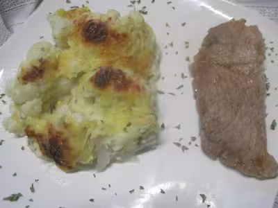 Chou-fleur, sauce béchamel, gratiné