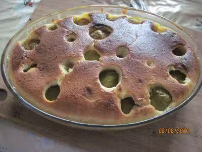 Clafoutis reine claude au fromage de brousse par Tatie21