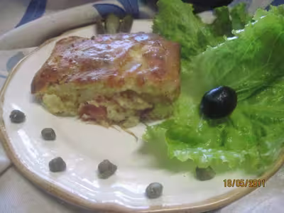 Clafoutis salé au gruyère et jambon cru