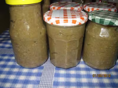 Compote de pommes et poires au miel caramélisé