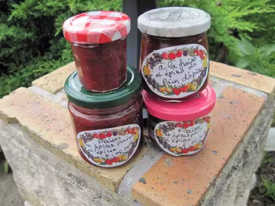 Confiture de fraises au mélange pain d'épices et cannelle